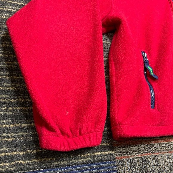 Eddie Bauer EBTEK Fleece Jacket Mens Large Red Full Zip Polartec Vintage 90s Blu - Picture 5 of 14